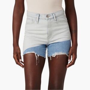 Hudson Jeans Devon High Waisted Two-Tone Denim Women Shorts